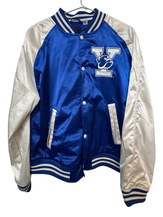 H&M Other - Retro High End University of YALE Blue Satin Letterman Jacket Men’s XL H&M